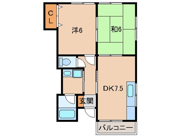 ハイツミエの物件間取画像